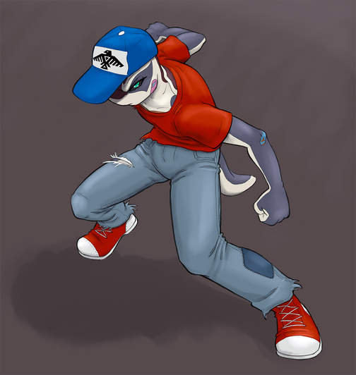 My original character, Ishkode, standing in a fighting pose.